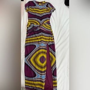 Colorful midi summer dress